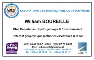 Carte de visite William BOUREILLE